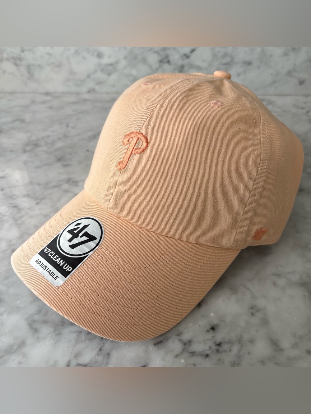 47 Brand Clean Up Adjustable Strap MLB Hat Philadelphia Phillies Apricot/Peach